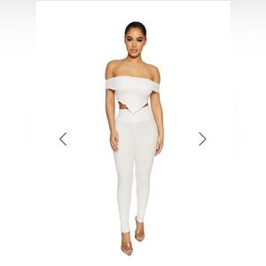 White pants set
